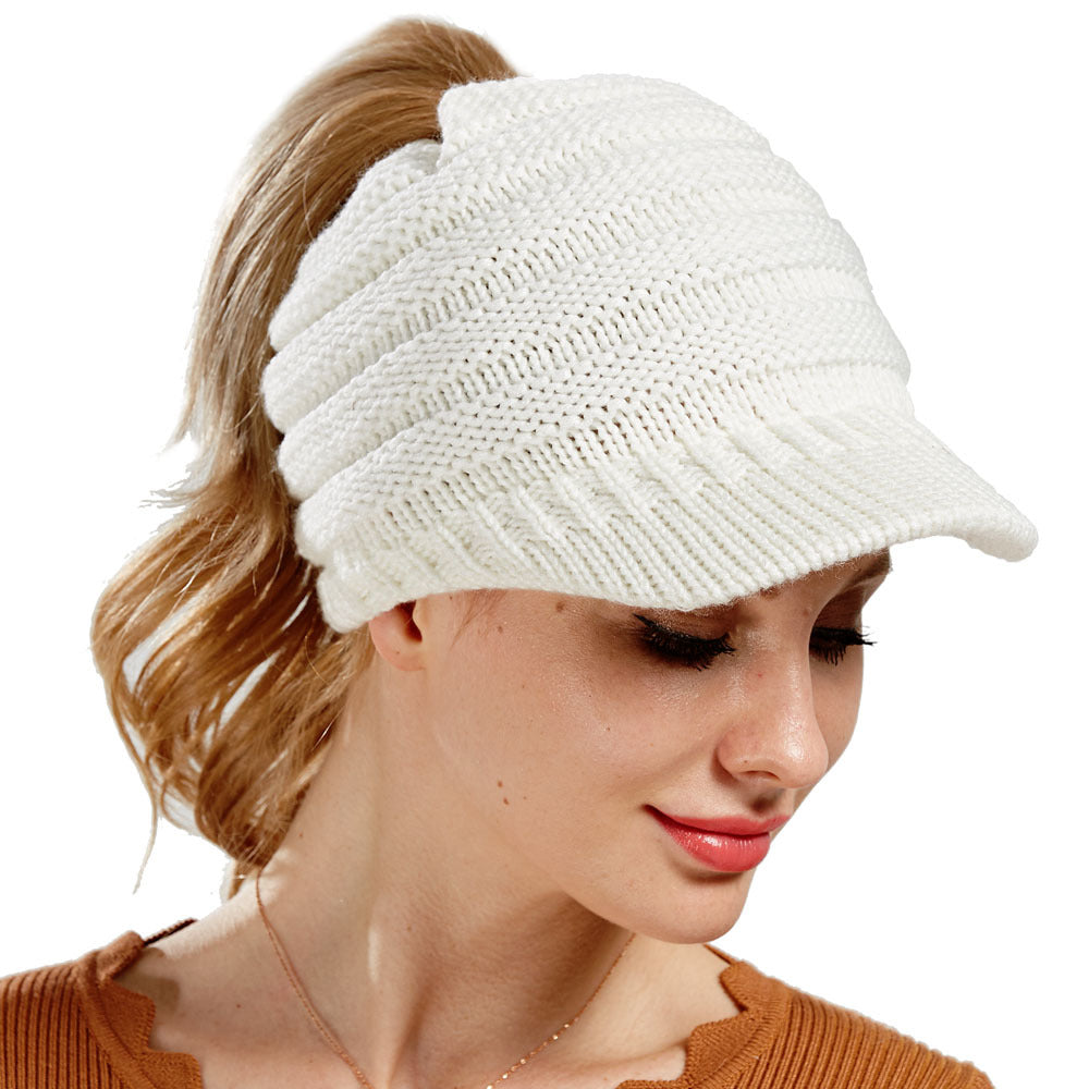 Ponytail Knit Hat